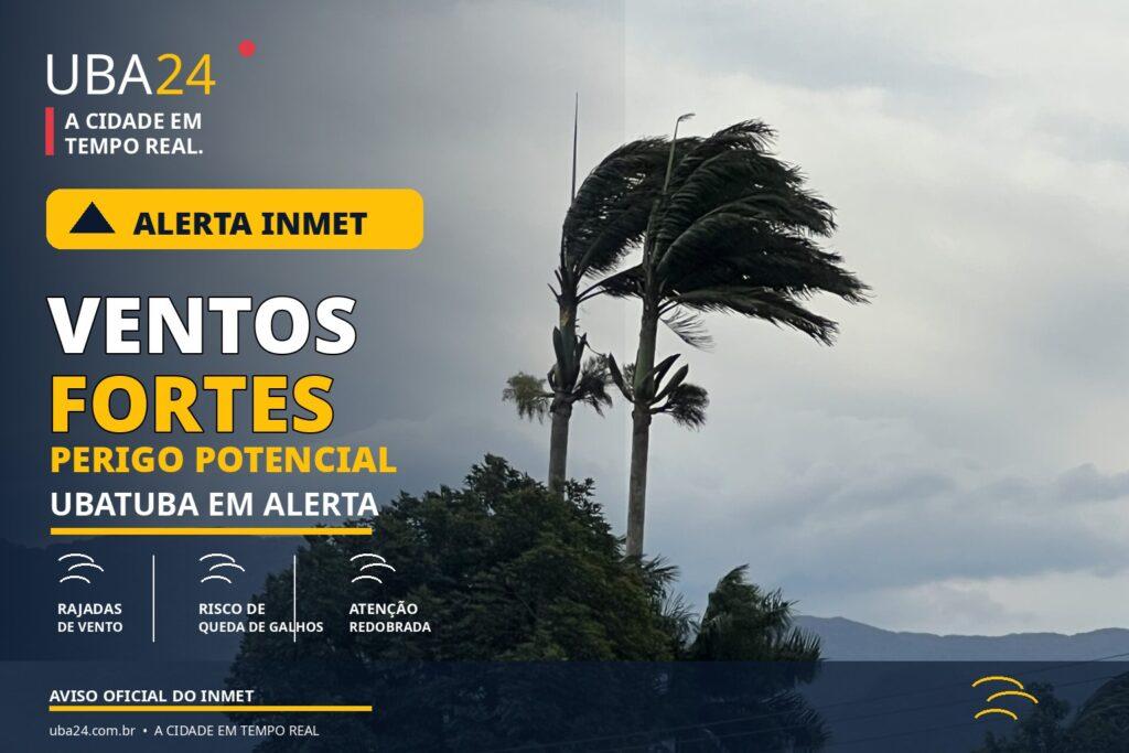 UBA24 - Ventos Fortes - Alerta Amarelo INMET - Ubatuba